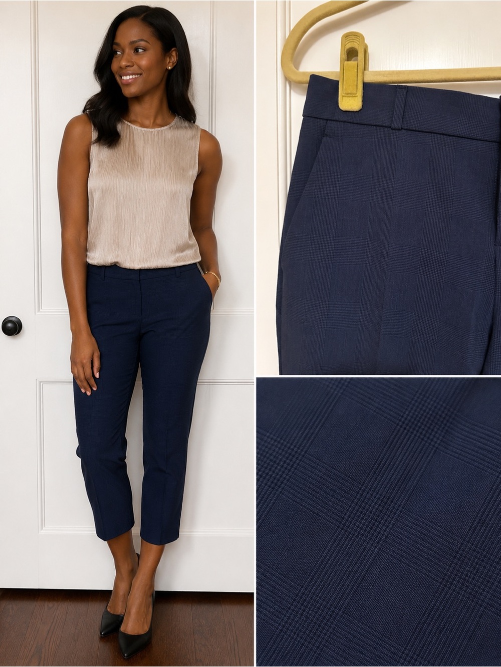 Banana Republic Navy Cropped Avery Dress Pants - Picture 2 of 9